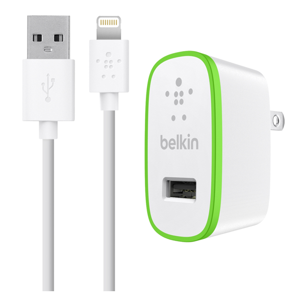 Belkin F8J052TTWHT Single Micro AC Charger,  IPHNX, 5V, 2.1A, White
